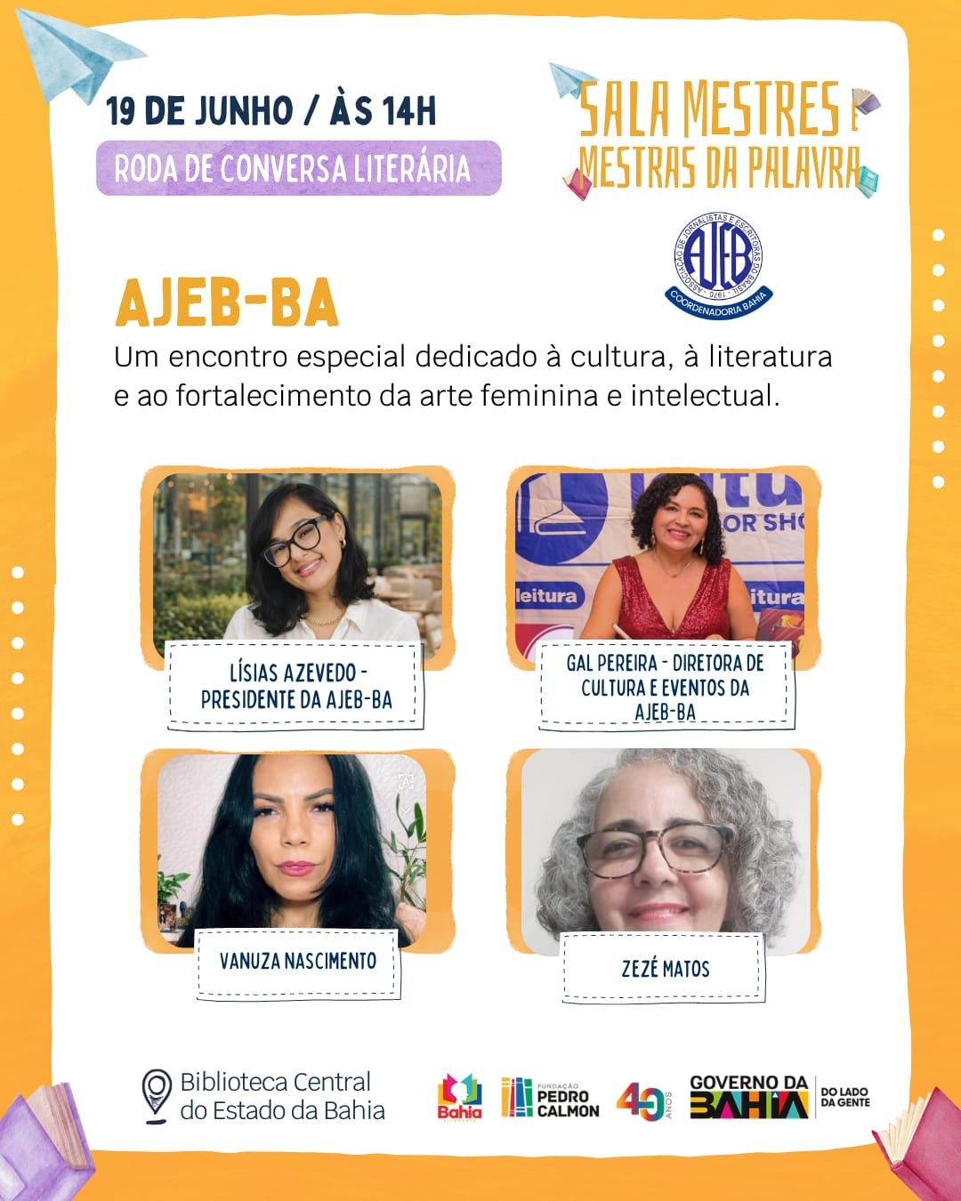 Sala Mestres e Mestras da Palavra — AJEB-BA